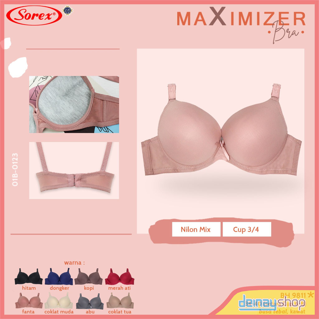 Bra BH Sorex 9811 Push Up Maximizer Bra Busa Tebal Dengan Kawat