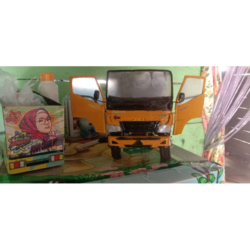 sasis set kabin miniatur truk rc