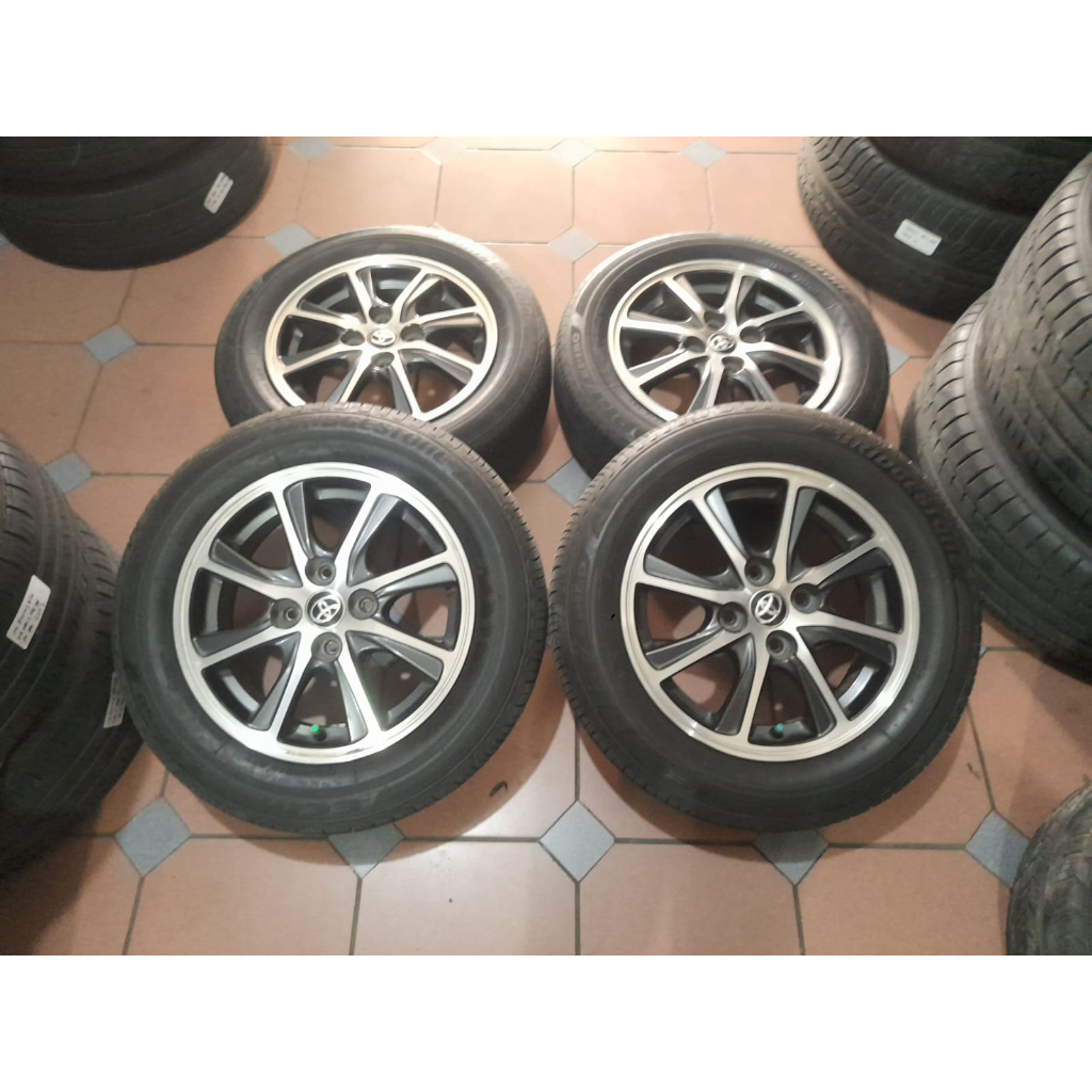 VELG SECOND OEM MOBIL CALYA RING 14 PCD 4X100 + BAN U/ AGYA AYLA SIGRA SIRION BRIO