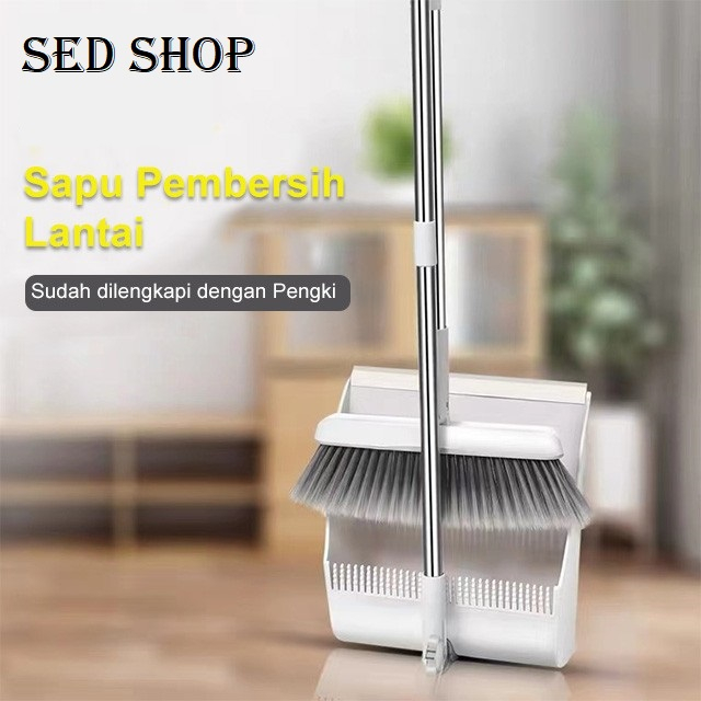 SED Set Sapu pembersih dan Pengki Set Sapu Pengki Lipat Broom Set Dust