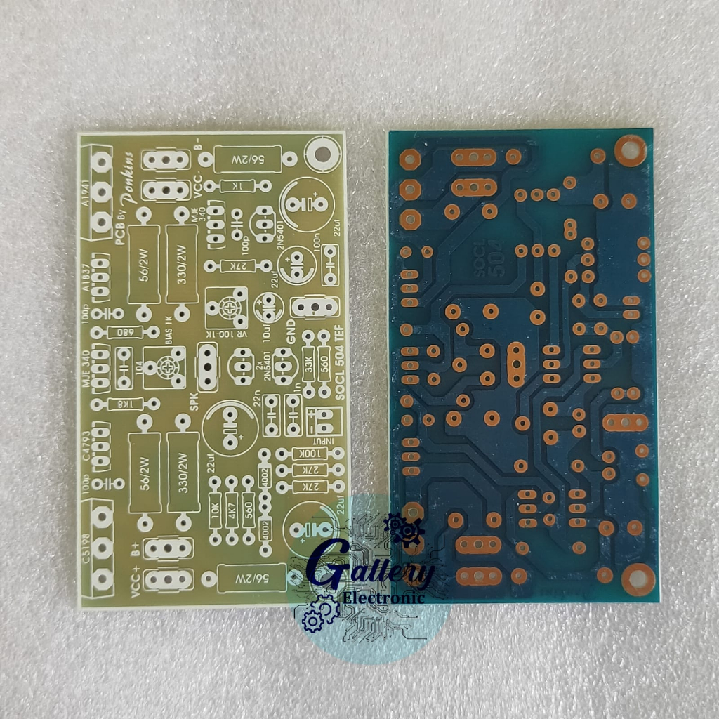 PCB Socl 504 TEF BIAS SERVO Bahan Fiber Fiberglass FR4