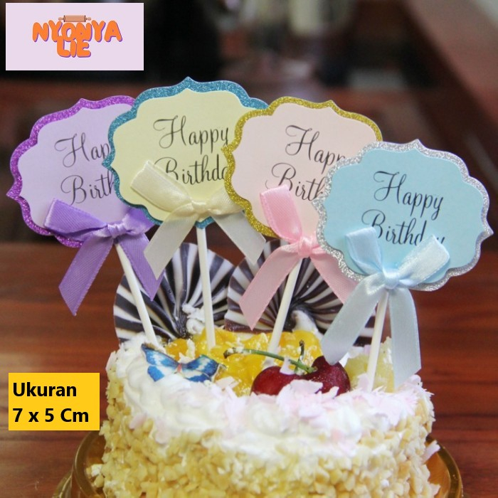 CTK03 Topper Kue Kertas Happy Birthday Pita Dekorasi Pesta Ulang Tahun