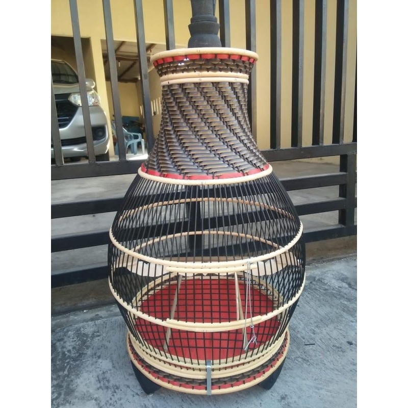 sangkar perkutut  ,model krucut full rotan,tebok lepas