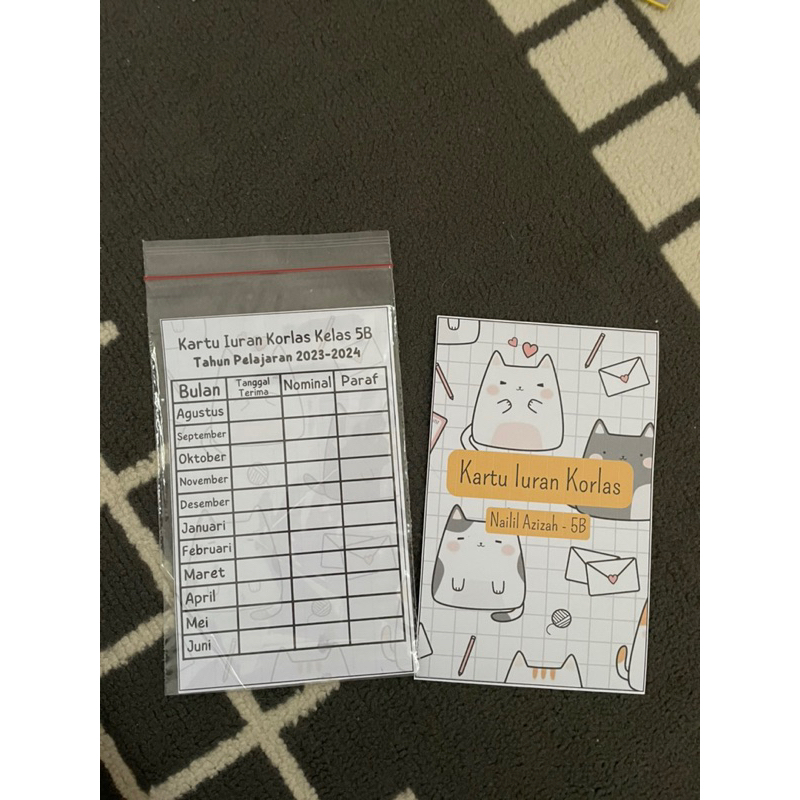 

Kartu Iuran/Kartu Korlas/Kartu SPP Lucu