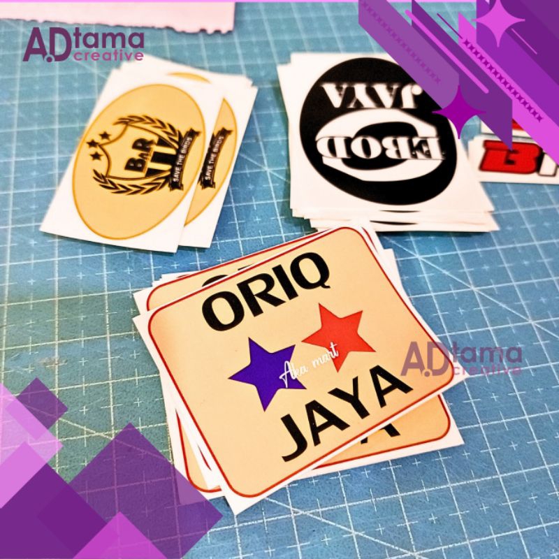 

Stiker kemasan / Stiker produk custom free desain / Cetak stiker label kemasan produk