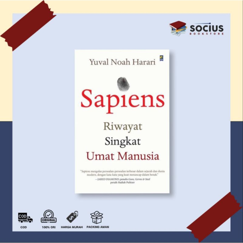 BUKU SEJARAH / SAINS [ ORIGINAL ] - SAPIENS (Riwayat Singkat Umat Manusia)