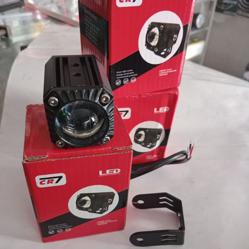 Lampu tembak Laser cr7 kotak LED D2 D3 mini kotak waterproof