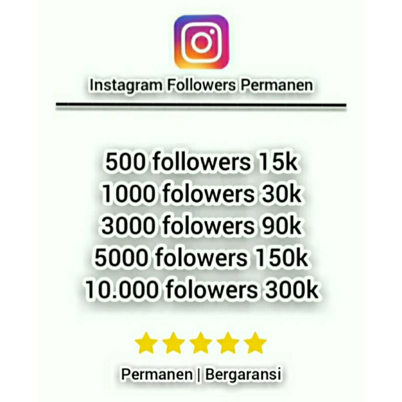 Jasa Followers Instagram / Tiktok / Facebook
