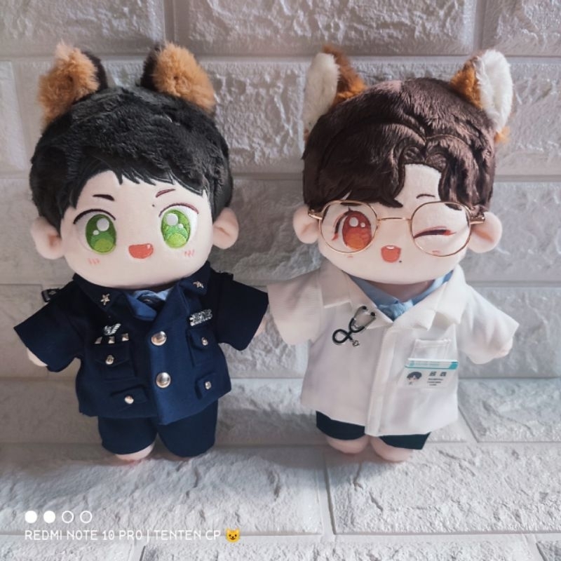 BJYX CP DOLL ChenWei Chen Yu x Gu Wei 20CM doll + costumes + ID cards YiZhan Wang Yibo Xiao Zhan BJY