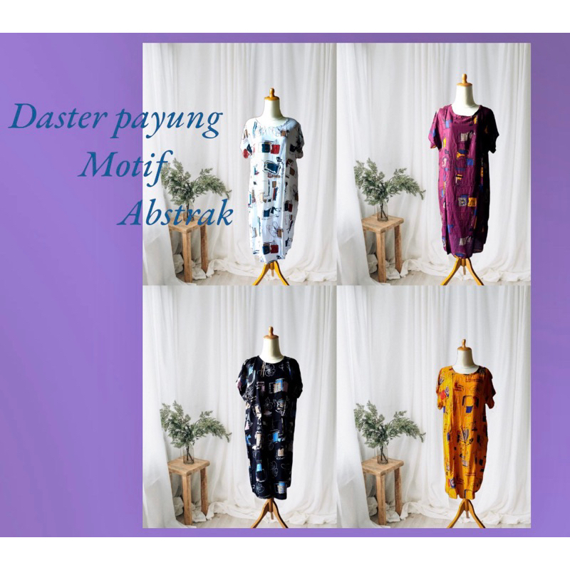 Daster Payung Abstrak Daster Rayon Baju Tidur Home Dress
