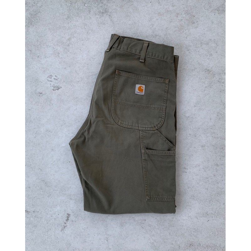 (SOLD) Vtg Carpenter Pants Carhartt Moss Green