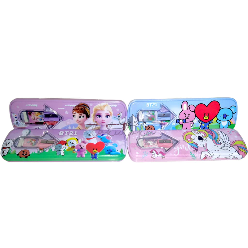 

Pencil Case / Tempat Pensil Kaleng Seng + Alat Tulis Set TY-20565