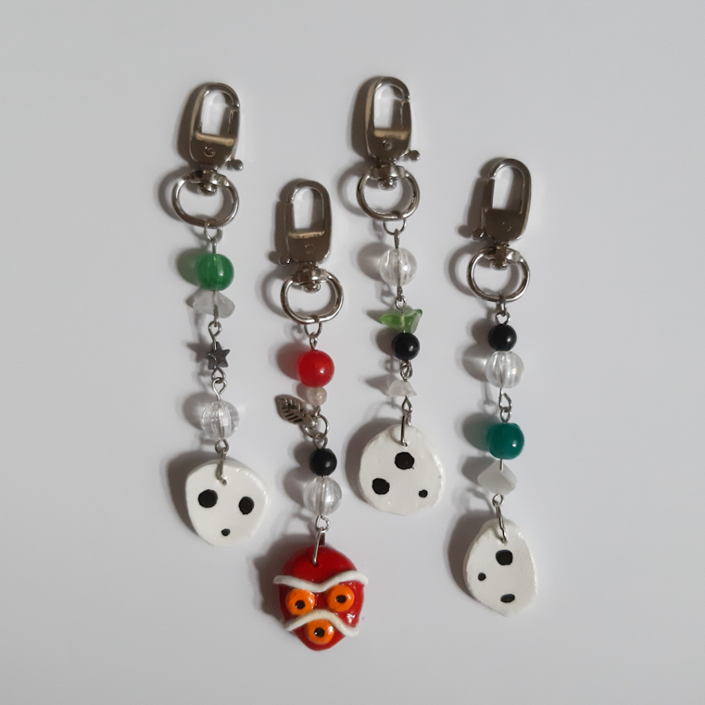 princess mononoke beads keychain