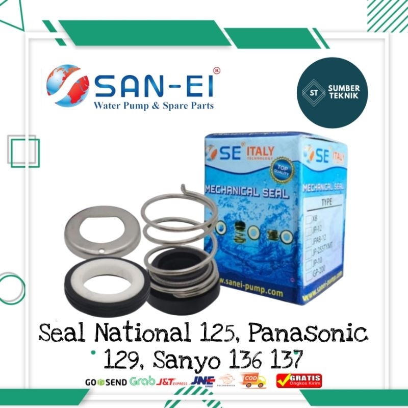 Mechanical Seal Sil Pompa Air National 125 Panasonic 129 Sanyo 136 137