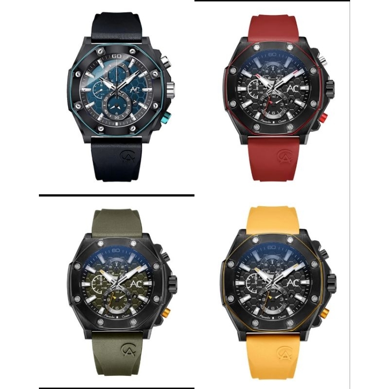 JAM TANGAN PRIA ALEXANDRE CHRISTIE AC9601 AC 9601 RUBBER BAND