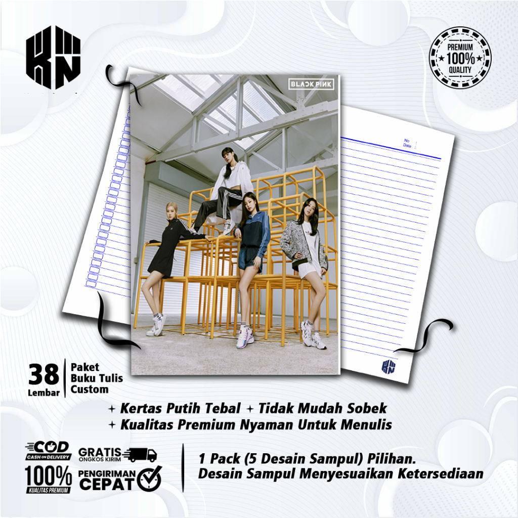 

Buku Tulis Sekolah Custom Tema BLACKPINK Bergaris 38 Lembar 1 Pak Isi 5 Buku/ Buku Tulis Anime/ Buku Aesthetic/ Buku Catatan