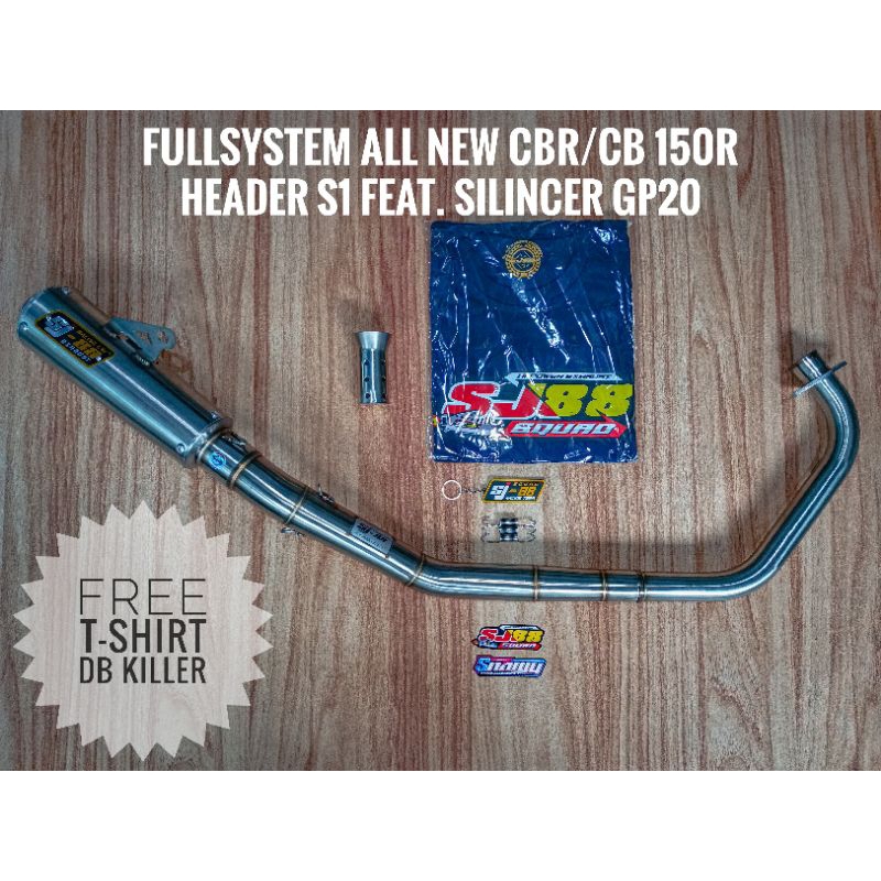 Knalpot Fullsystem SJ88 CBR 150 Facelift Stainless