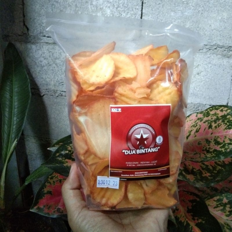 

dua bintang Keripik SINGKONG chips cemilan jajanan tradisional snack 250gr