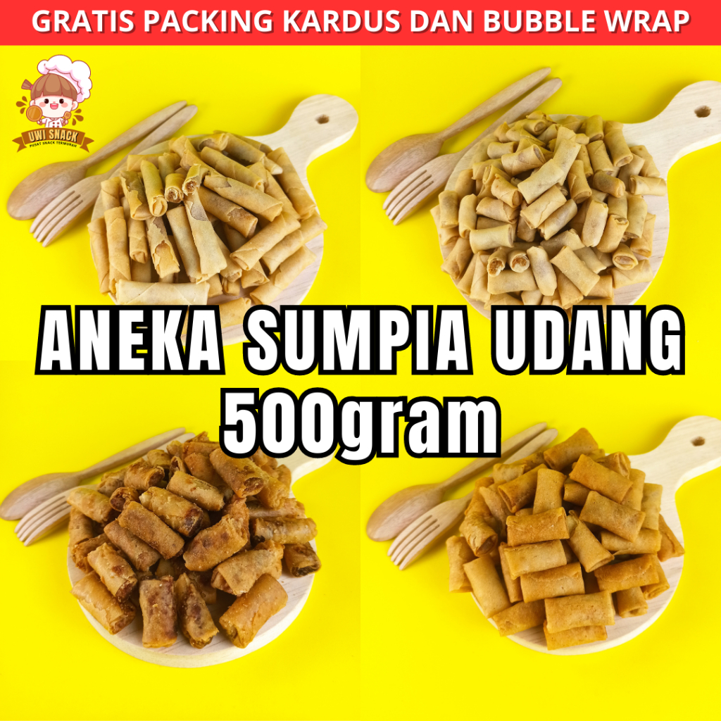 

SUMPIA UDANG 500 gram snack kiloan makanan ringan jajanan cemilan camilan sumpia udang cirebon murah