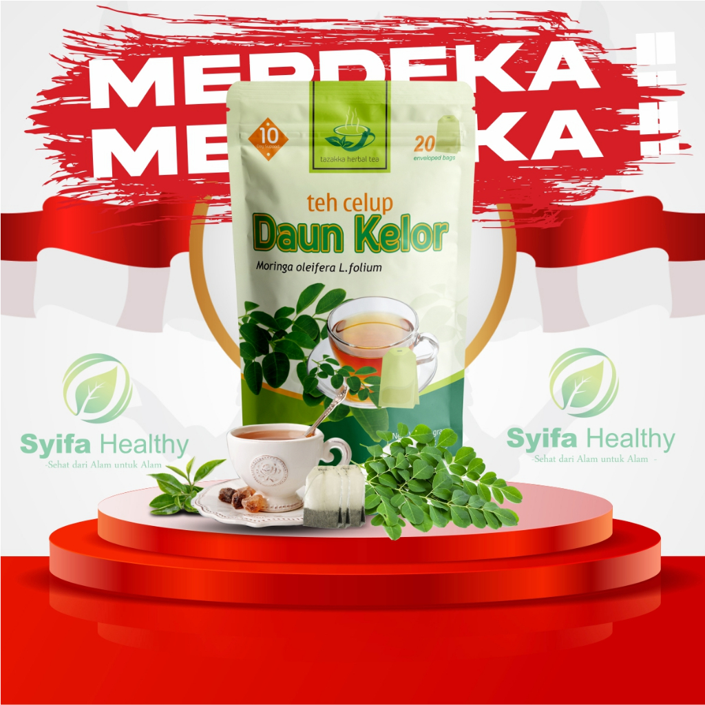 

Obat Asam Urat Dan Nyeri Sendi Teh Daun Kelor Dari Tazakka Isi 20 Kantung Teh Celup Dengan Kemasan Premium serta HALAL dan ORIGINAL