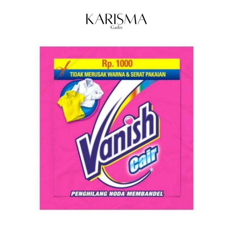Vanish Cair 1 Renceng isi 15 ml x 12 Sachet - penghilang Noda Pakaian