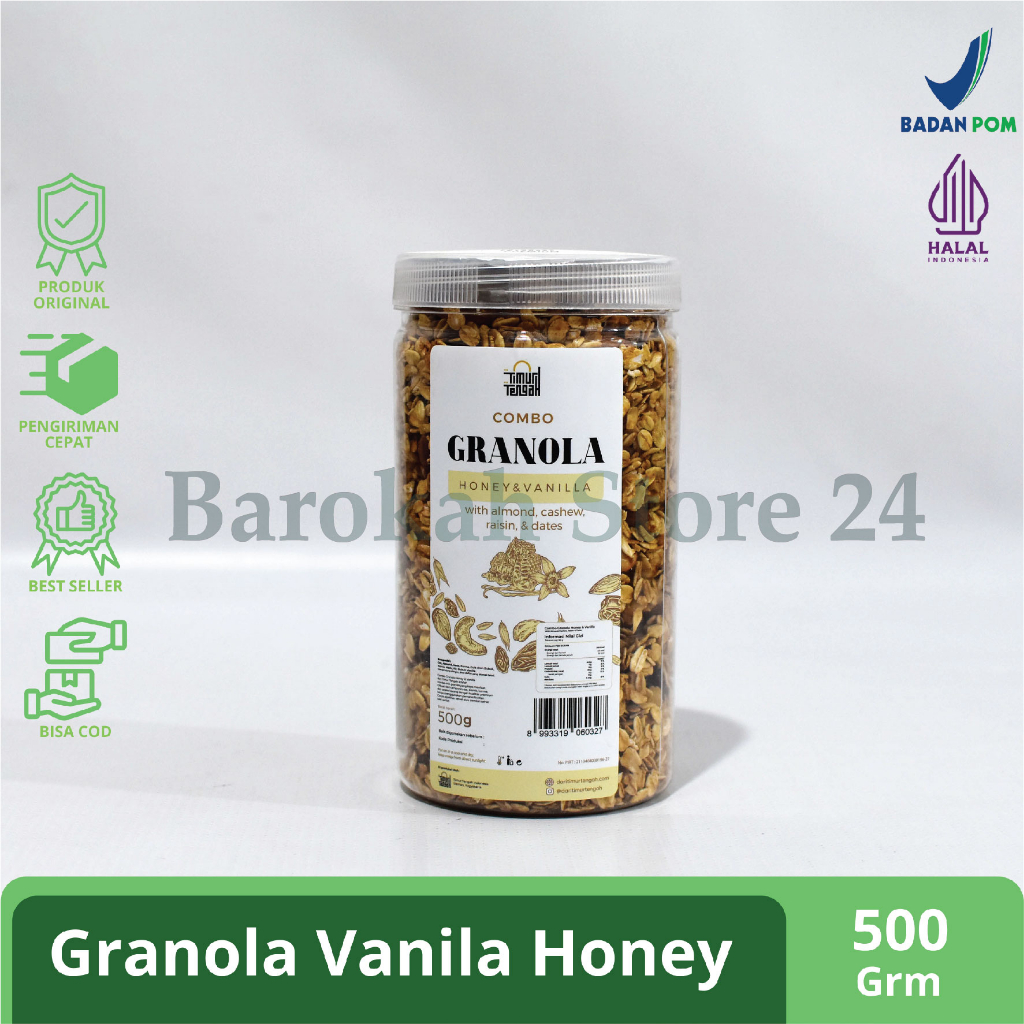 

Timur Tengah Granola Vanilla Honey 250gr Sereal Makanan Sehat GARANSI ORIGINAL Granola Untuk Diet