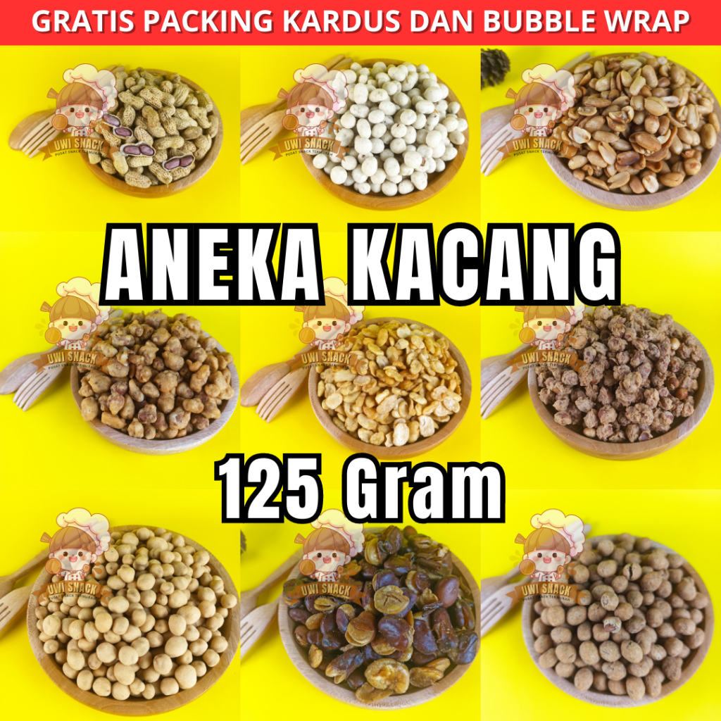 

ANEKA KACANG 125 GRAM snack kiloan makanan ringan jajanan cemilan camilan aneka kacang murah