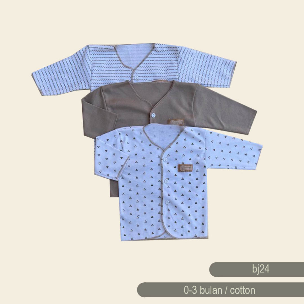 Baju bayi usia 0-3 bulan - baju panjang bayi murah - baju bayi harga grosir - baju bayi grosir bj24