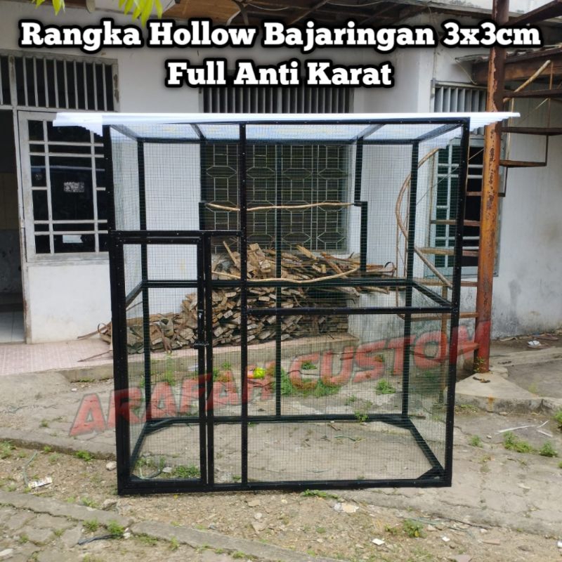 Sangkar Kandang Burung Ternak Koloni Aviary Kotak Besar Lovebird Murai Kenari Perkutut Falk Beo Nuri