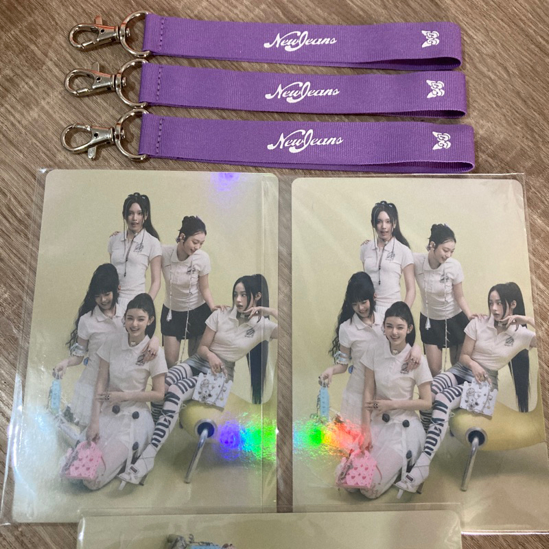 READY STOCK newjeans official logo strap get up album bag set mini poster pob gift preorder benefit 