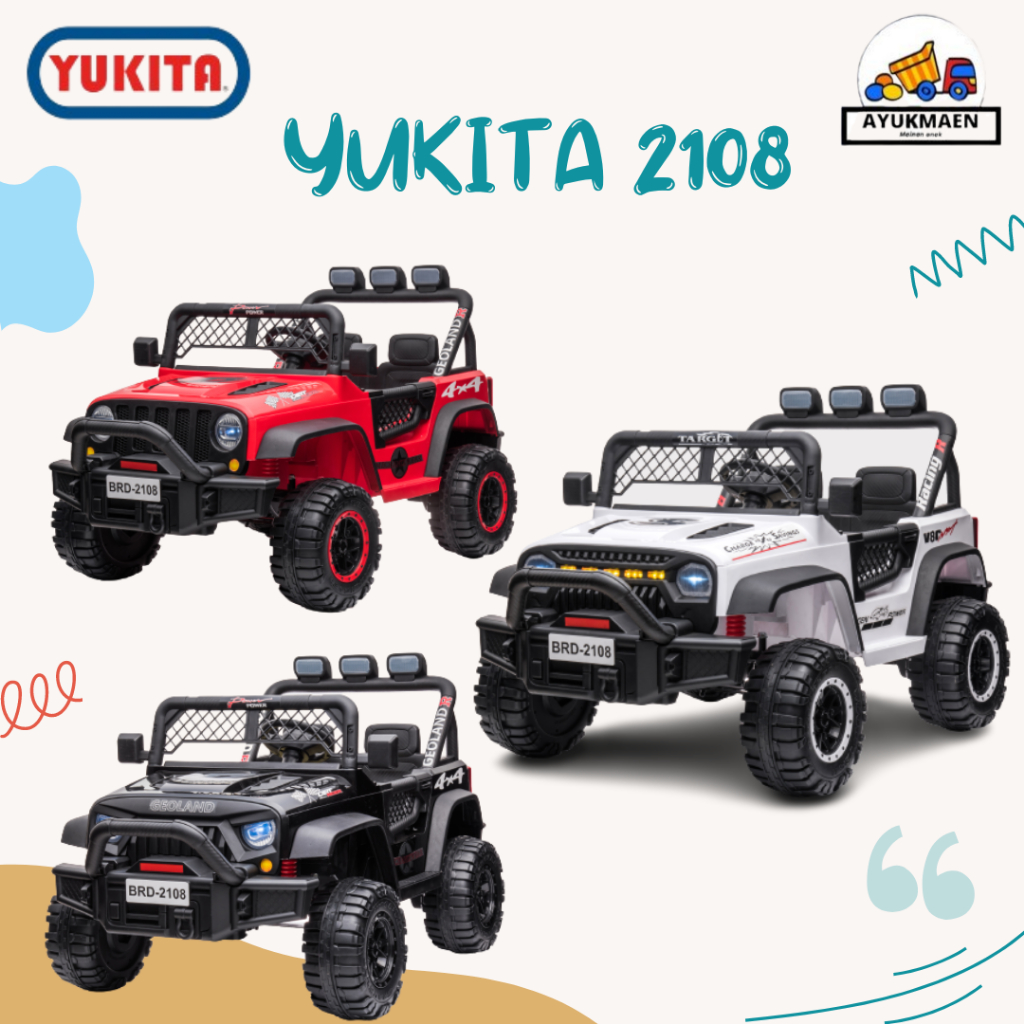 MAINAN AKI REMOTE YUKITA 2108 JEEP RANGERS - MERAH