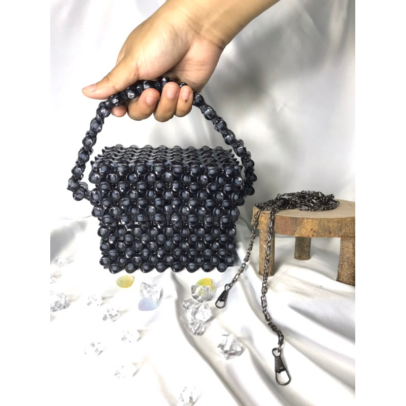 Tas selempang handmade/ tas lucu / tas mote akrilik/ tas wanita/ tas kekinian