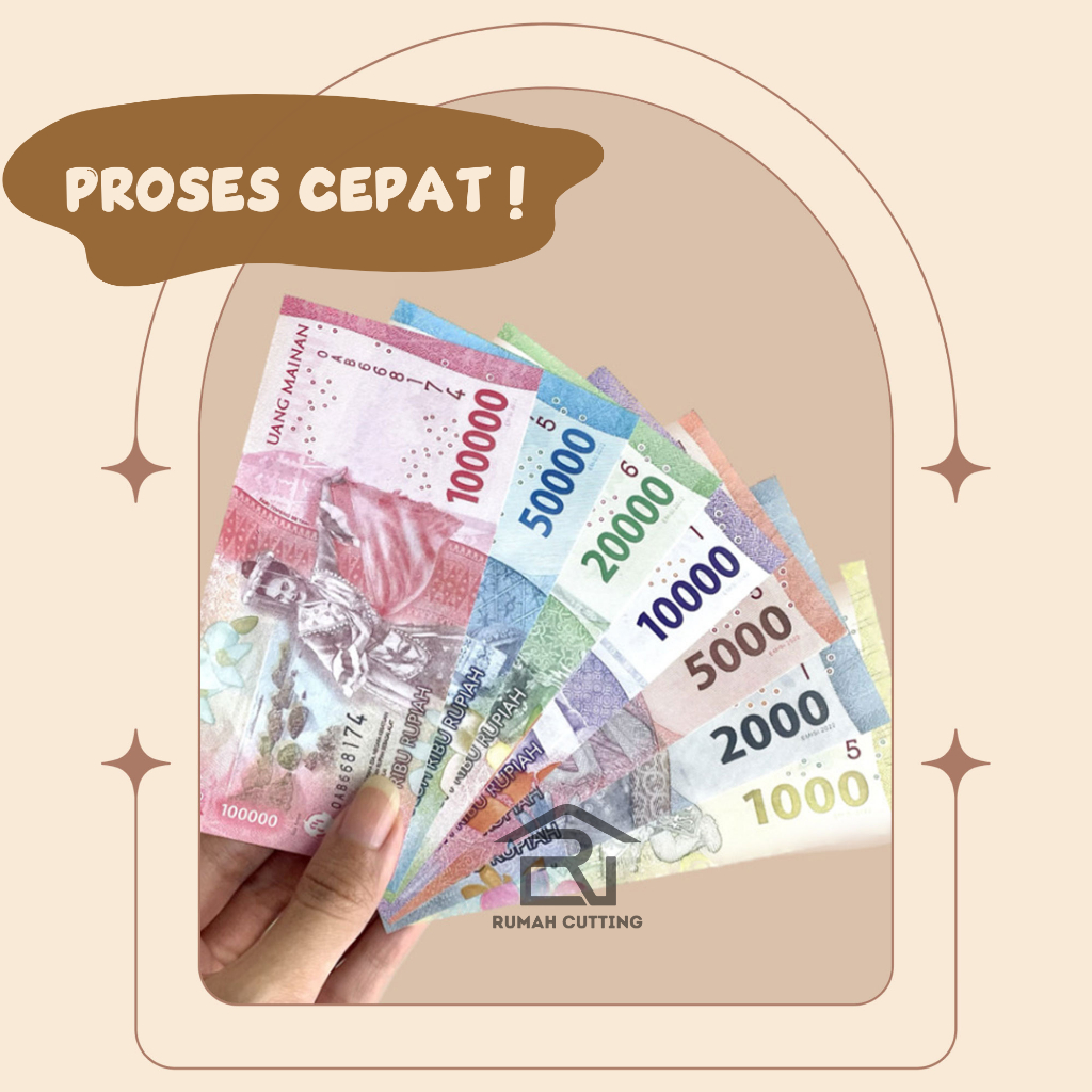Uang Kertas Baru 2023 Replika Mahar - Uang Gulung Mahar - Uang Replika Pernikahan - Rupiah replika