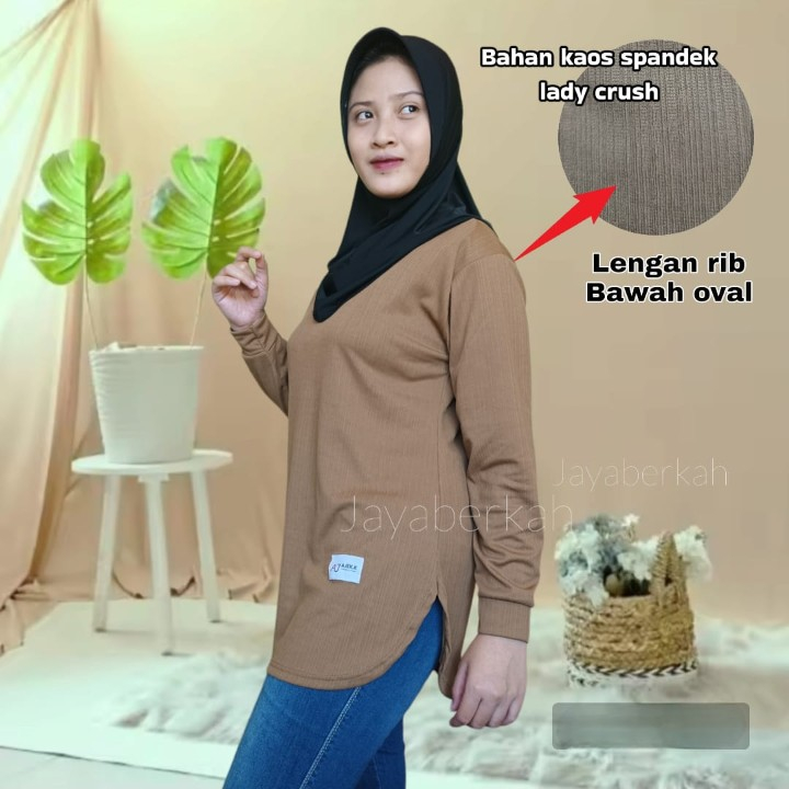 BISA COD TUNIK KAOS SPANDEX LADYCRUSH MELAR MUAT BB 90 KG