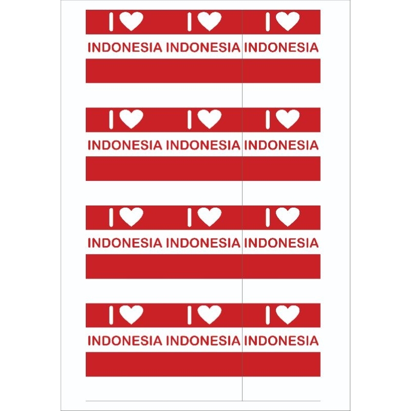 

stiker merah putih / stiker bendera / stiker I love Indonesia / stiker pipi HUT RI