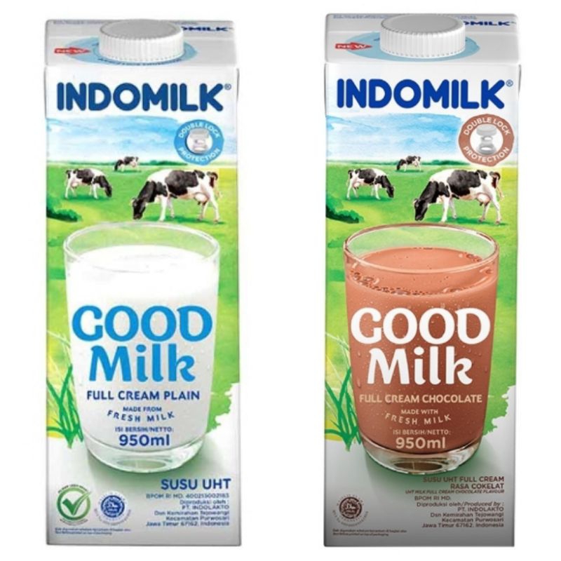 

INDOMILK SUSU UHT FULL CREAM & COKELAT 950ml