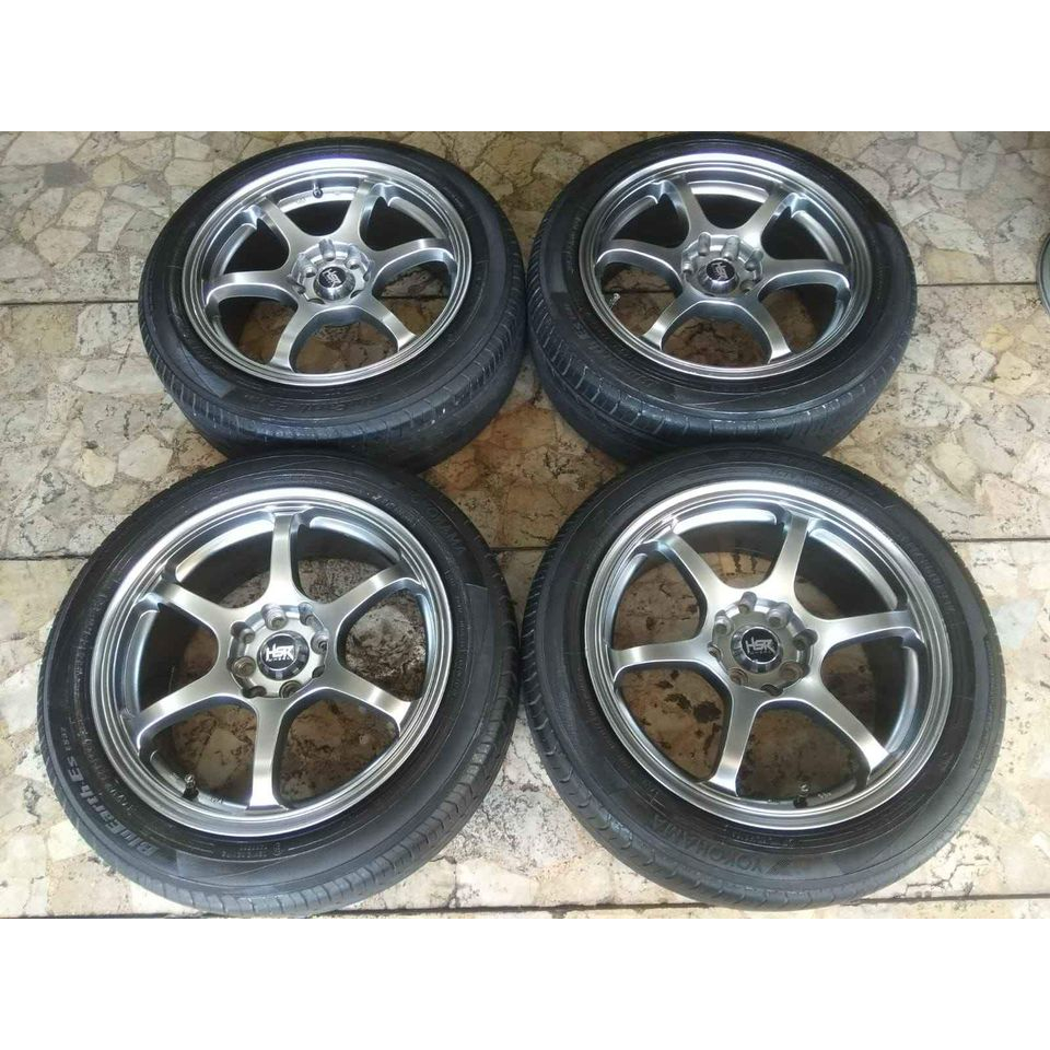 Velg Second Murah Hsr Yuzawa Ring 16 Lebar 7 Baut 4 Ban Yokohama 185 55 R16 Untuk Mobil Vios City Et