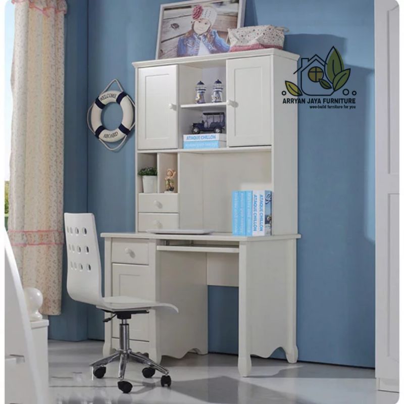 meja belajar/laptop minimalis kayu mahoni