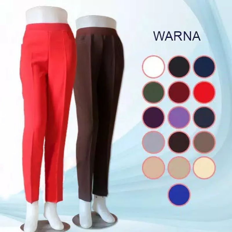 Celana kerja pembina pramuka Syakira || celana kantoran coklat tua/Celana formal panjang wanita || O