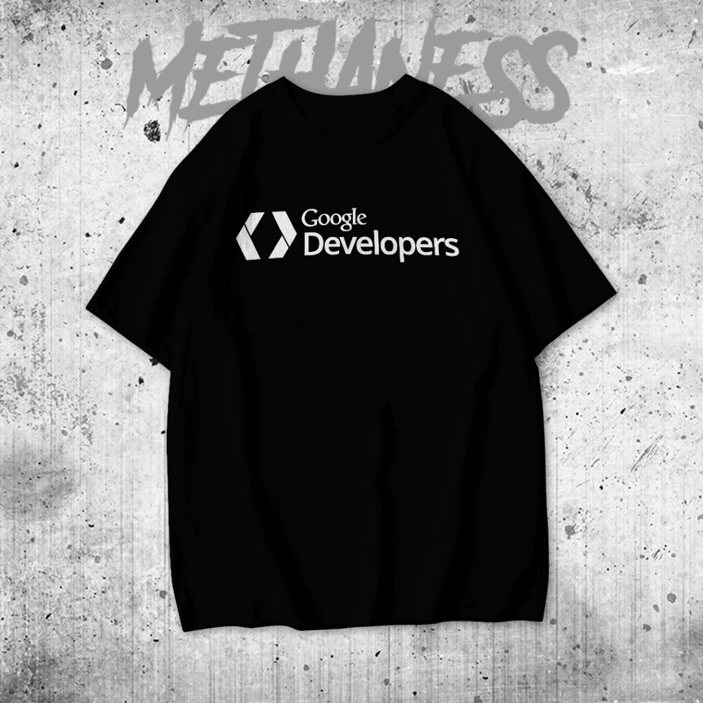 Kaos Tshirt Baju Combed 30S Distro GOOGLE DEVELOPER kaos custom pria wanita