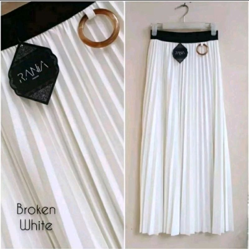 rok plisket rania fashion broken white