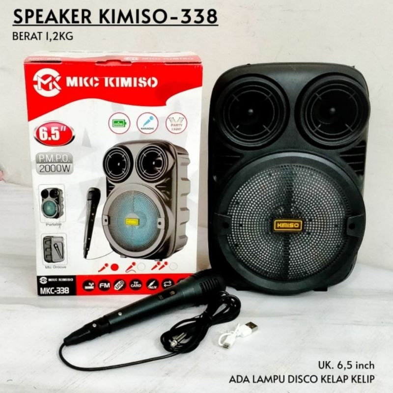 speaker kimiso 6,5 inch / speaker bluetot