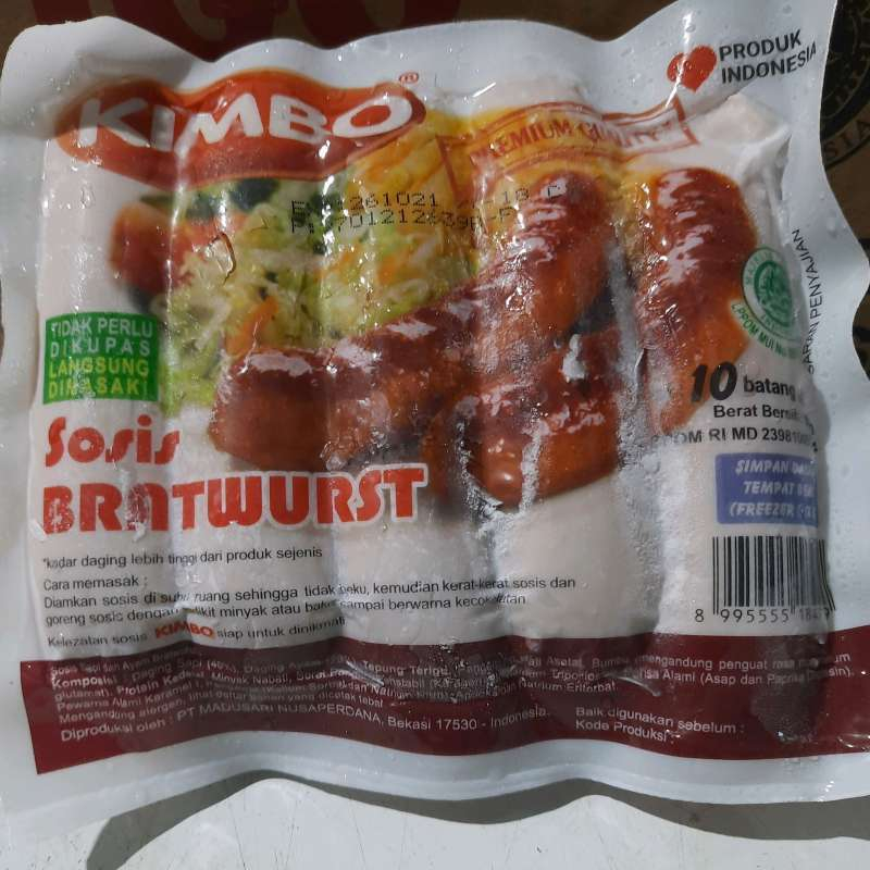 

Kimbo Sausage Sosis Bratwurst 500gr