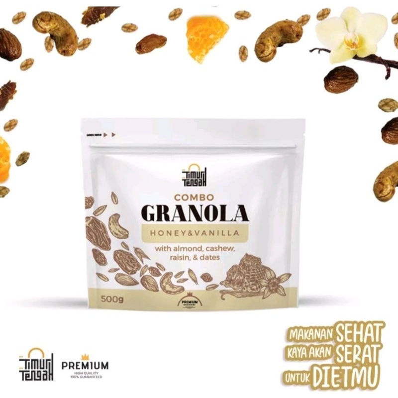 

Granola vanilla honey kemasan 500gr, 100% original