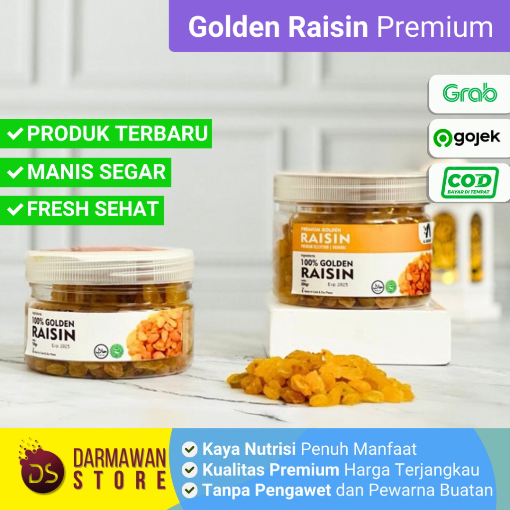 

Kismis Manis / Golden Raisin / Kismis Simin / Kismis Jumbo Asam Manis / Kismis Kering / Kismis Kiloan Kismis Tanpa Biji / Kismis Emas / Kismis Enak / Kismis Oleh Oleh Haji / Kismis Asam Manis Jumbo / Kismis Arab / Kismis Golden Raisin / Kismis Toples