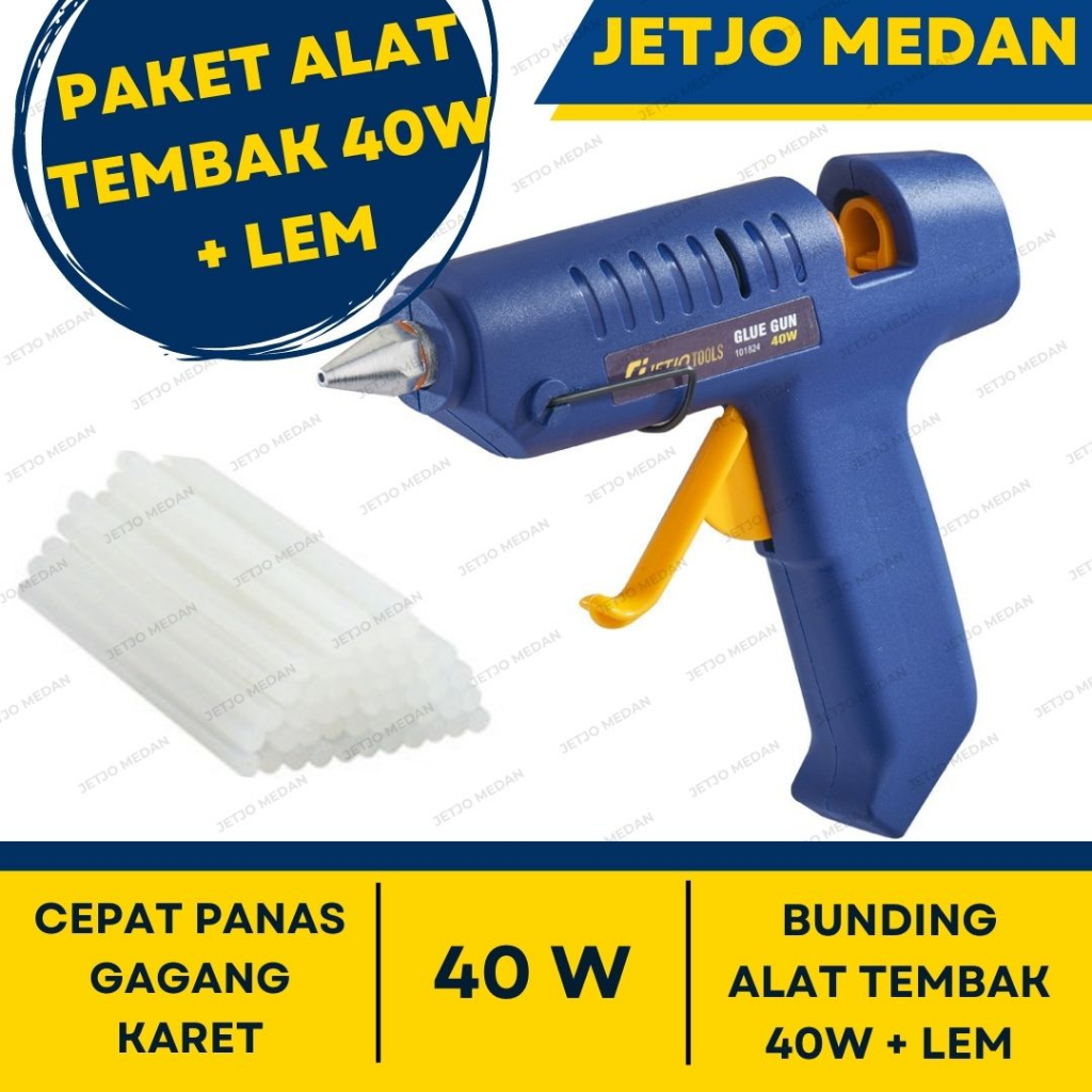 

Paket Alat lem tembak 40 W GRATIS lem bakar glue gun lem lilin listrik