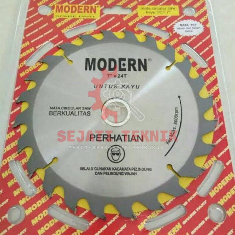 Mata Belah Gergaji Kayu Listrik Circular Saw 7x24T Modern spare part mesin circular saw listrik