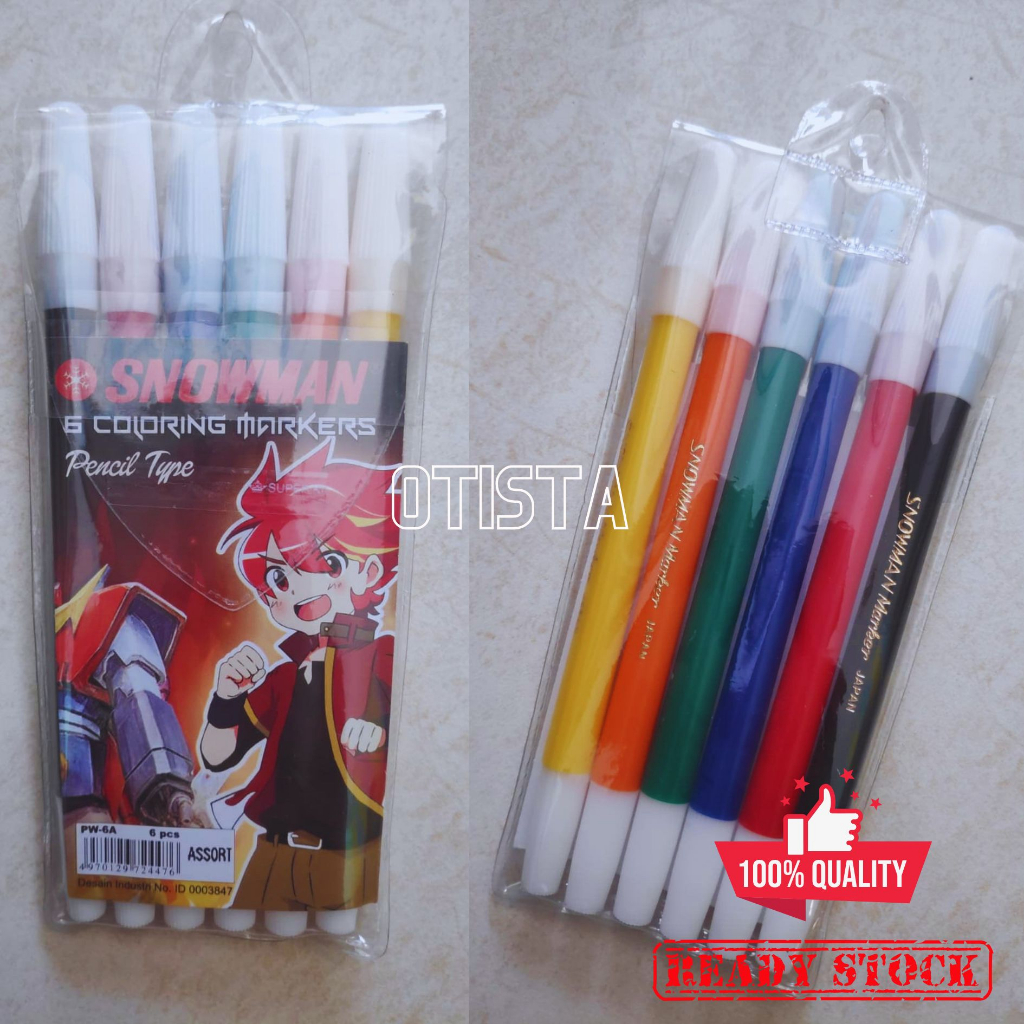 

Spidol Snowman Set 6/ Spidol Snowman 6 Warna