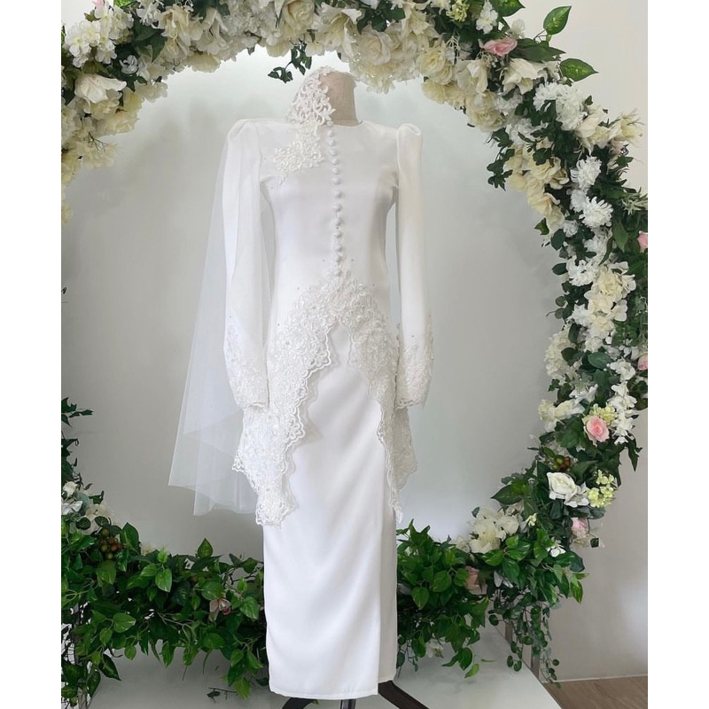 gaun pengantin muslimah malaysia melayu gaun walimah gaun akad wedding dress muslimah