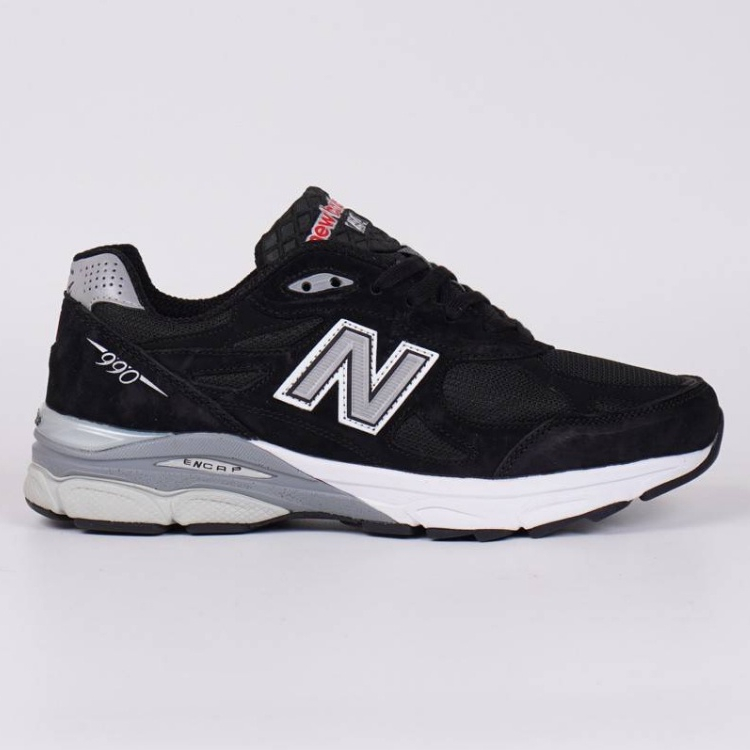 Sepatu New Balance 990V3 Black White Hitam Putih Sneakers Pria NB 990 V3 Running Lari Olahraga Sport